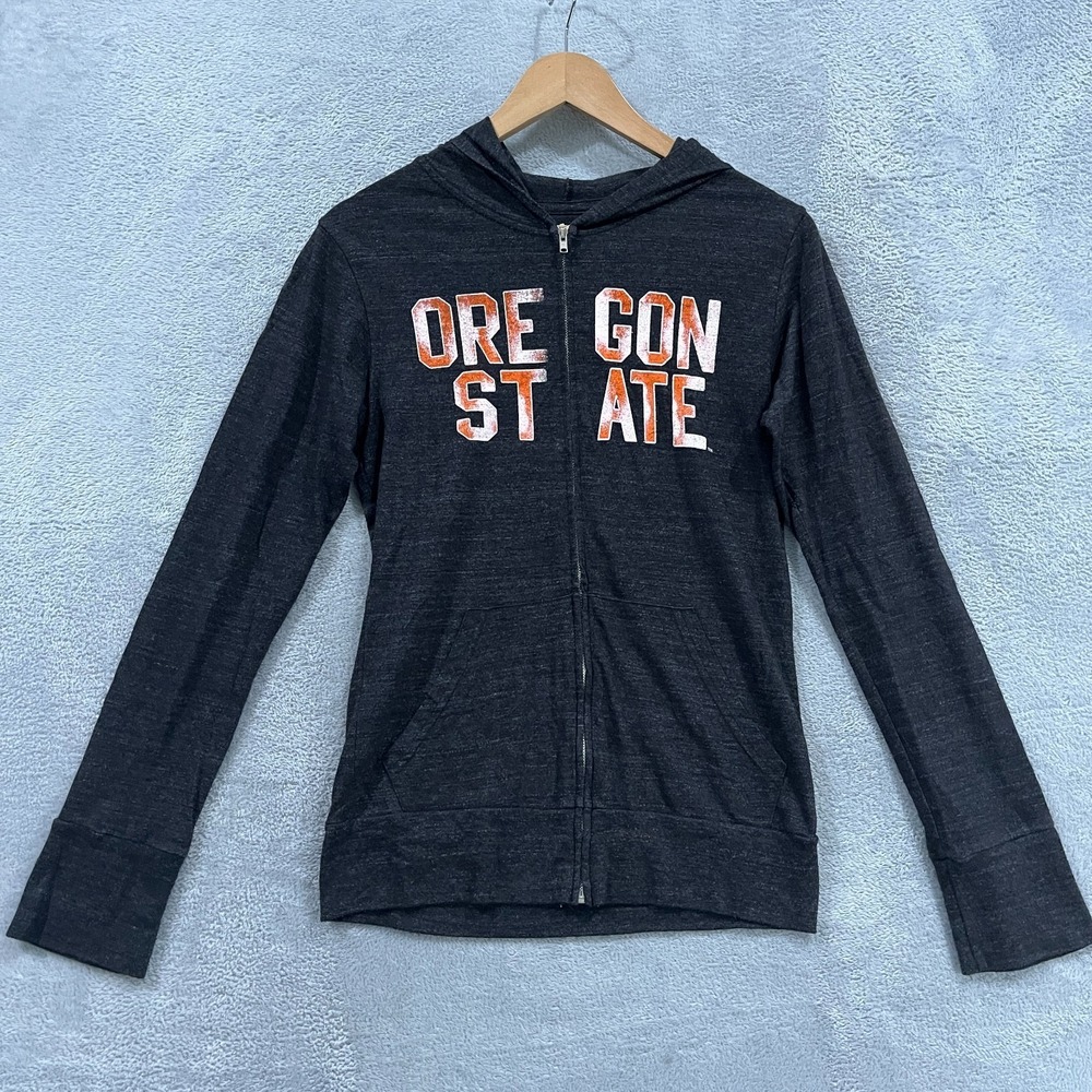 Blue 84 Oregon State Hoodie Womens Medium Gray Orange Full Zip Beavers